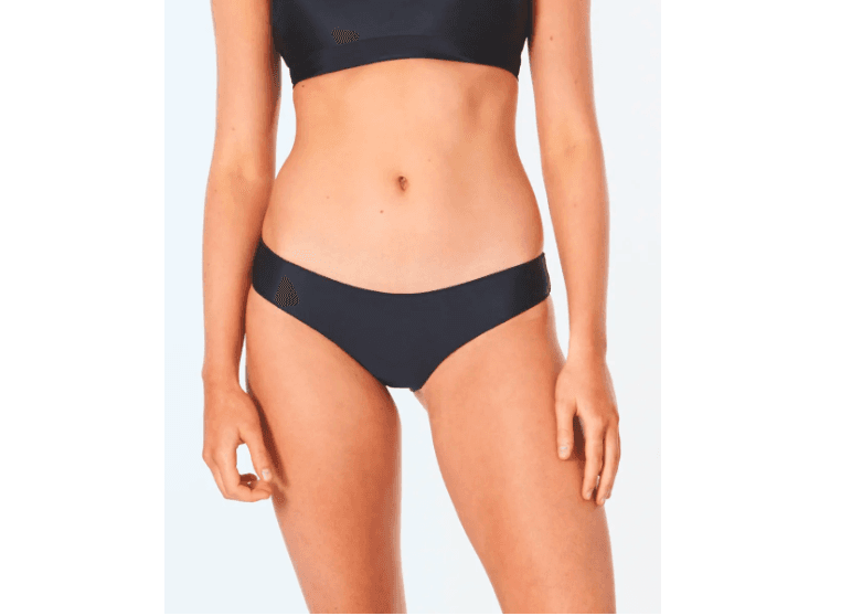 Rip Curl Classic Surf Eco Cheeky Coverage Bikini Bottom (Small-Black)